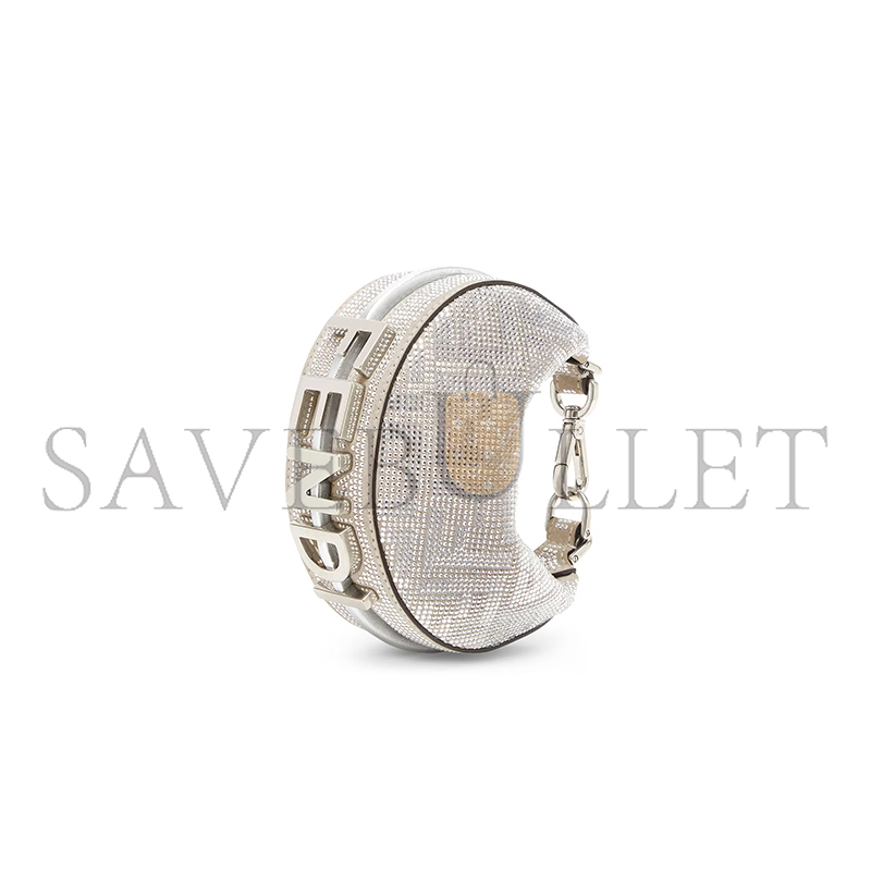 F**di nano F**digraphy silver crystals charm 7as089apkff1mzk (16.5*14*5cm)